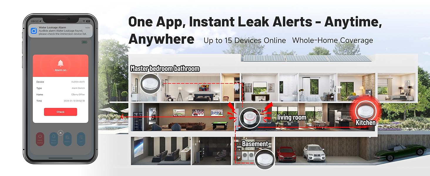 water sensor alarm leak detector