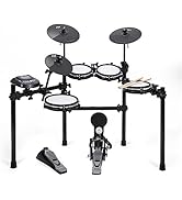 LyxJam 8-Piece Electronic Drum Kit, Professional Drum Set with Real Mesh Fabric, 448 Preloaded So...
