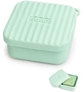 OZNER Silicone Travel Soap Case for Dr. Squatch Bar Soap | Leak Proof Square Soap Holder with Bui...