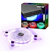 WOWLED Cooling Fan Mini 3 Keys Control Gaming USB RGB LED Cooler Thermal Fan Pad for PS4 Playstat...