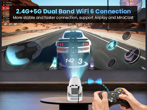 Mini Projector with WiFi and Bluetooth