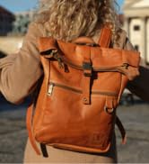 BERLINER BAGS Vintage Genuine Leather Backpack Utrecht M, Laptop Backpack, Travel Backpack
