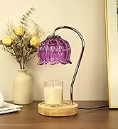 SupBri Candle Warmer Lamp, Flower Candle Warmer Light with Timer &amp; 4Bulbs, Dimmable Electric Wax ...