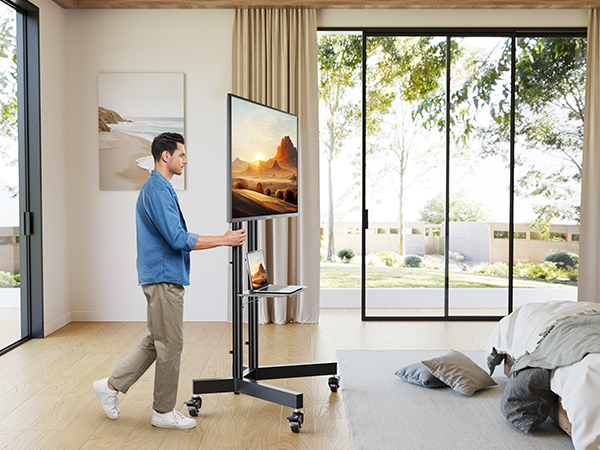 rolling tv stand