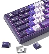 dagaladoo Purple Keyboard Keycaps Jelly,Cute Clear Keycaps PBT/PC, Transparent Custom keycap 60% ...