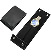 HUYUTAWE Watch Travel Pouch Portable Organizer - Luxury Watch Case Travel Recycled Leather Storag...