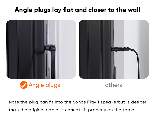 angle plugs closer to the wall