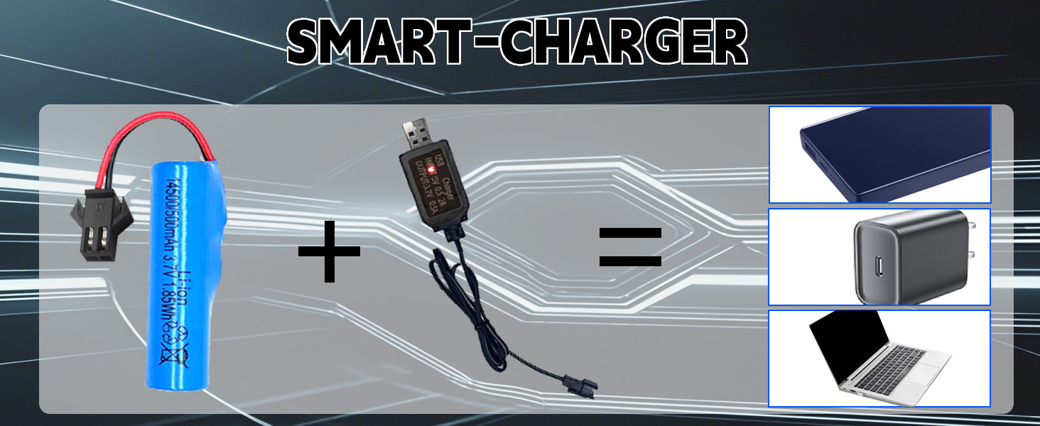 3.7V rechargerable battery 14500 battery RC car battery RC car charger 500ma