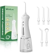 WellLeo Water Flosser for Teeth, Portable Oral Irrigator Rechargeable Water Dental Flosser Pick w...