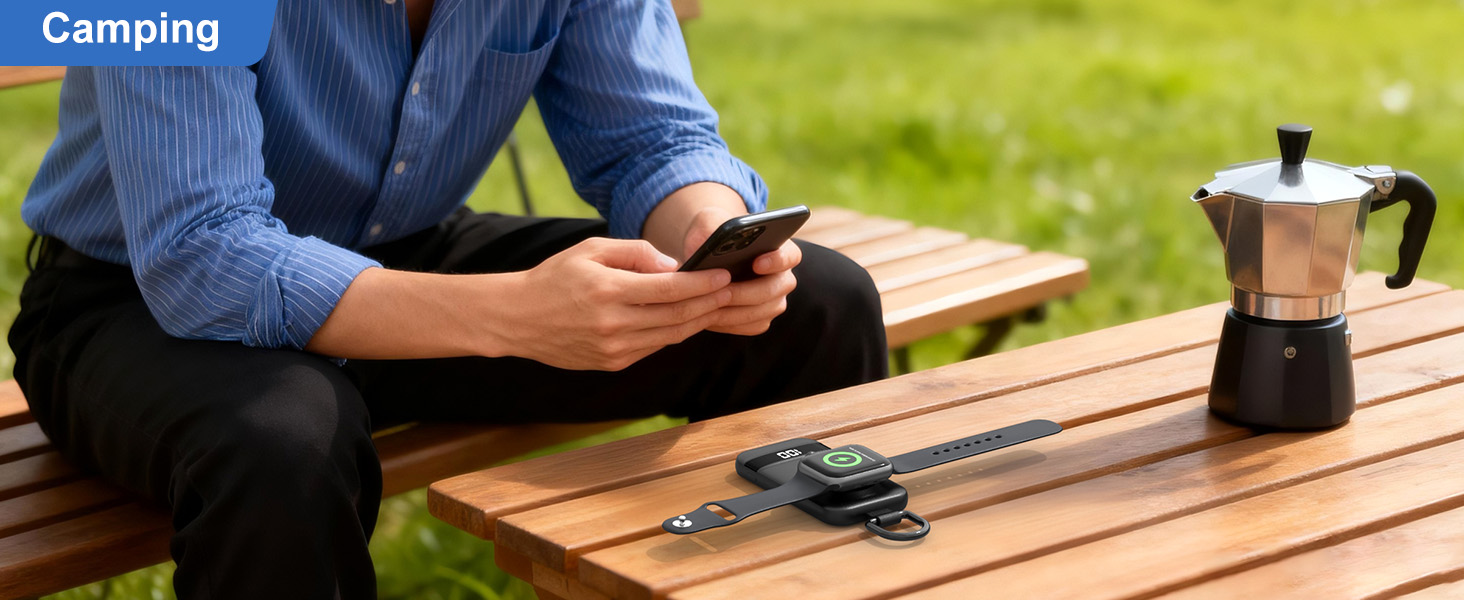 Portable Charger for Apple Watch Fast Charging iWatch working Camping Travel Essentials Accessories