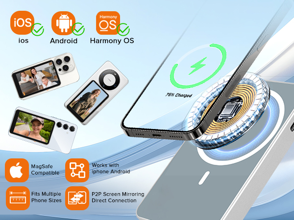 Magnetic Phone Vlog Selfie Monitor Screen