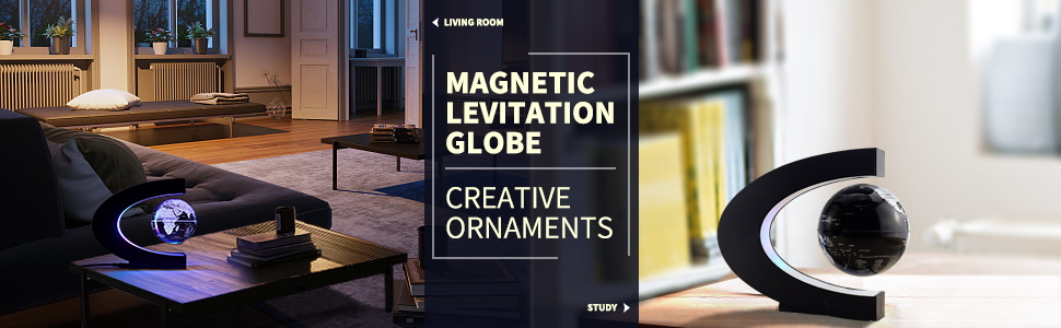 the magnetic levitation globe will glow wirelessly