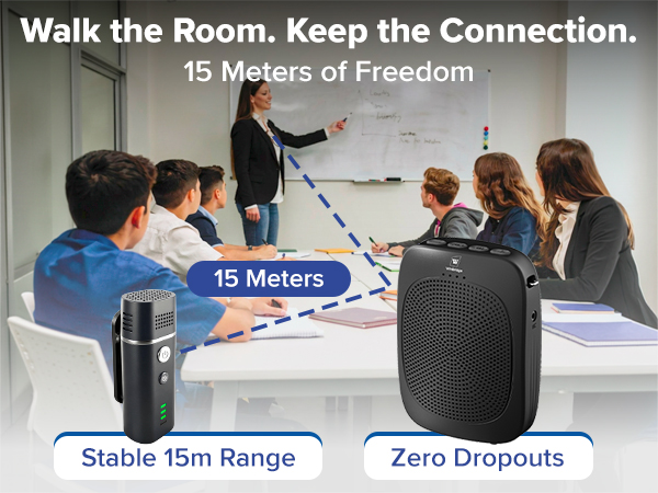Portable Bluetooth Speaker With Wireless Lapel Microphone