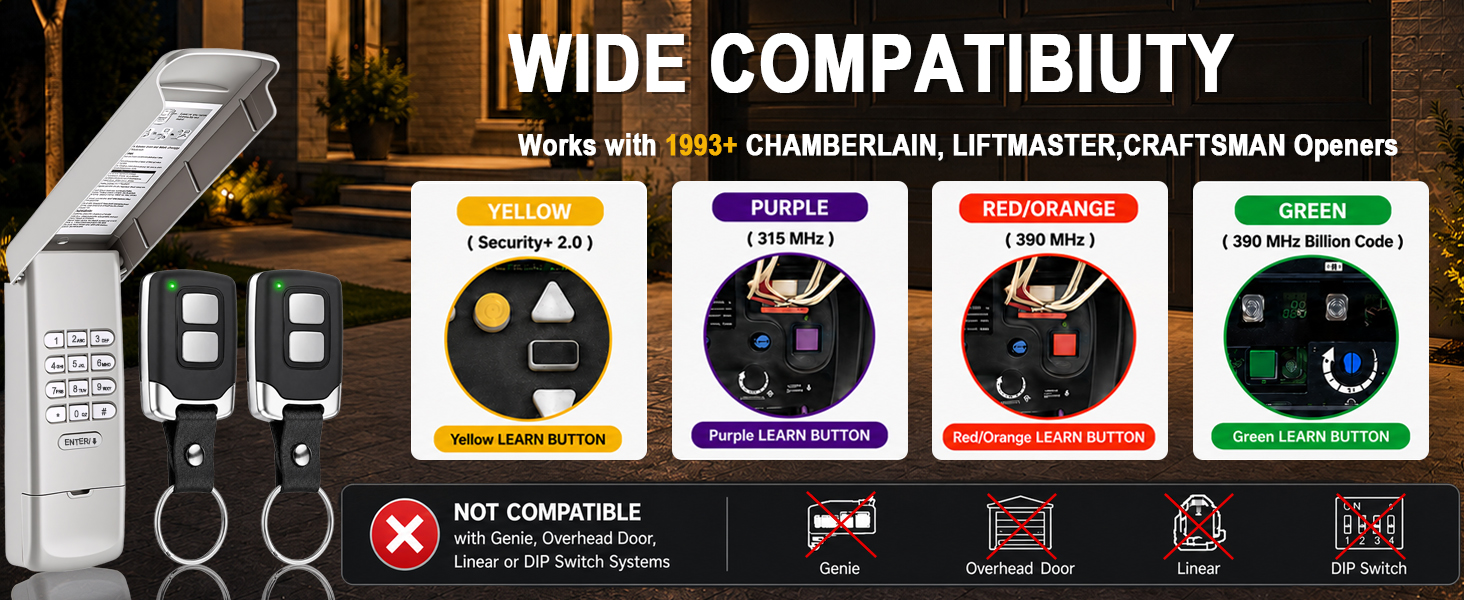 for LiftMaster Chamberlain Craftsman Garage Door Opener
