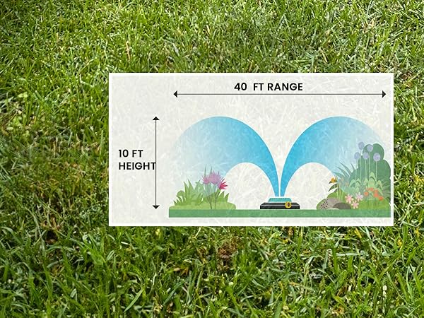 New England Garden Tools 400001 9 Multi-Pattern Turret Spot Watering Sprinkler Shower and Spray