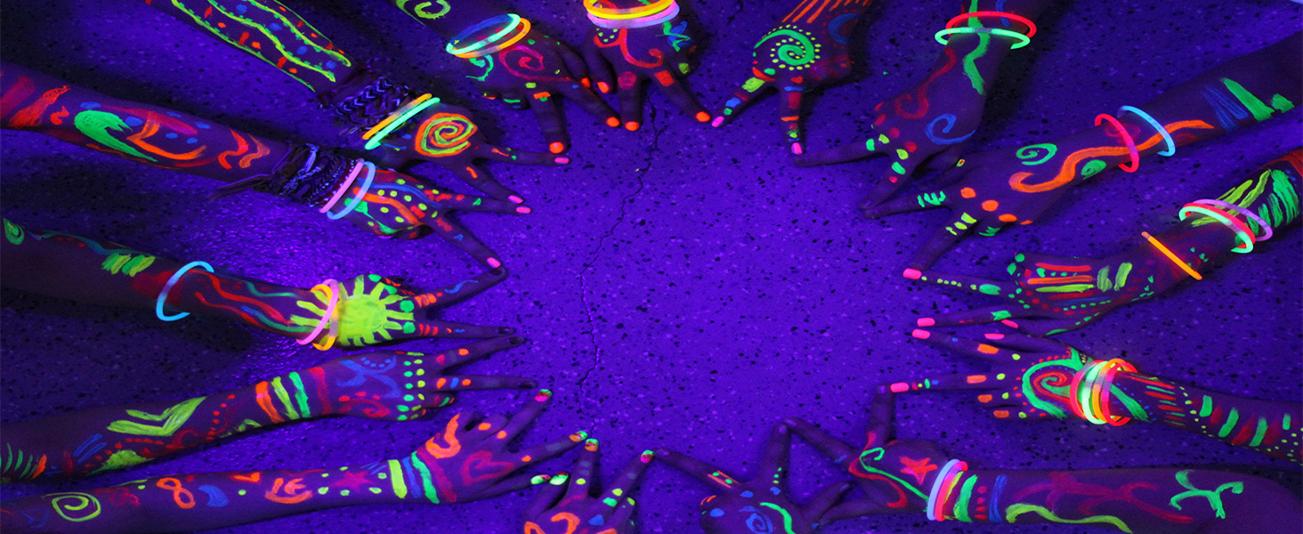 Black Light Fashlite, 2 Pcs UV Handheld Blacklight 