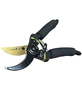 Garden Guru Soft Grip Garden Pruning Shears Scissors Clippers - Hardened Titanium Blades - Comfor...