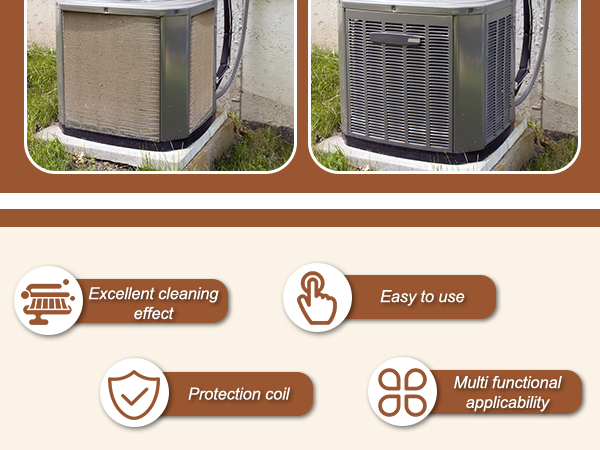 Air Conditioner Coil Cleaning Brush- Dual-Sided HVAC Coil Cleaning Brush 135° Angled Pins