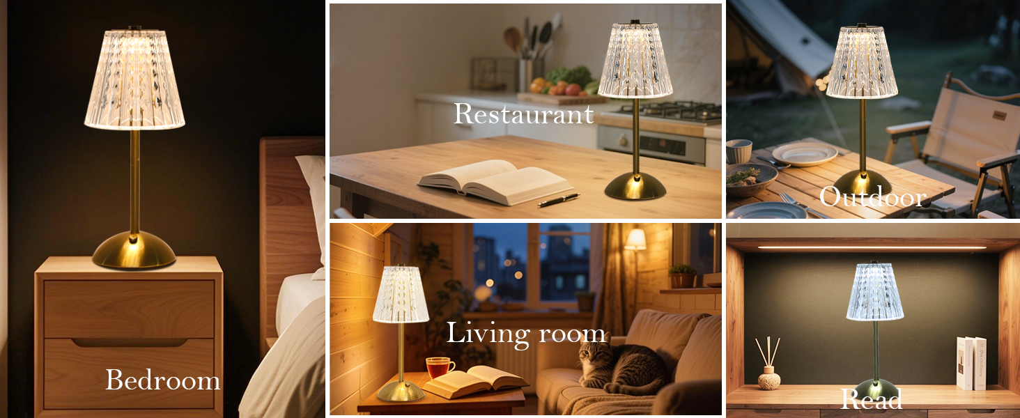 Crystal table lamp,Crystal lamp,Cordless lamp,Cordless table lamp,Crystal touch lamps for nighstand