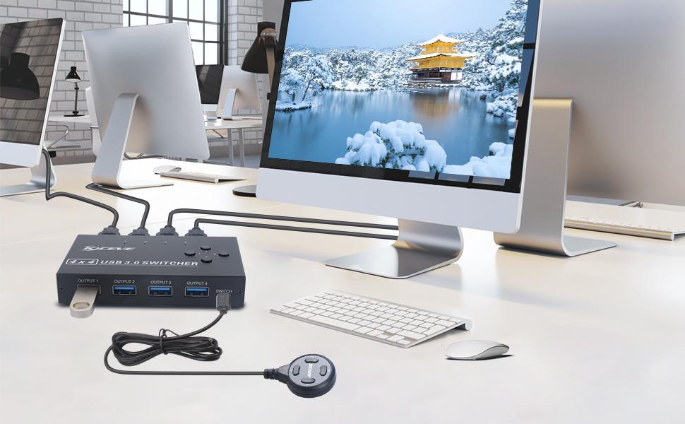 Share 4 USB 3.0 devices between Four systems