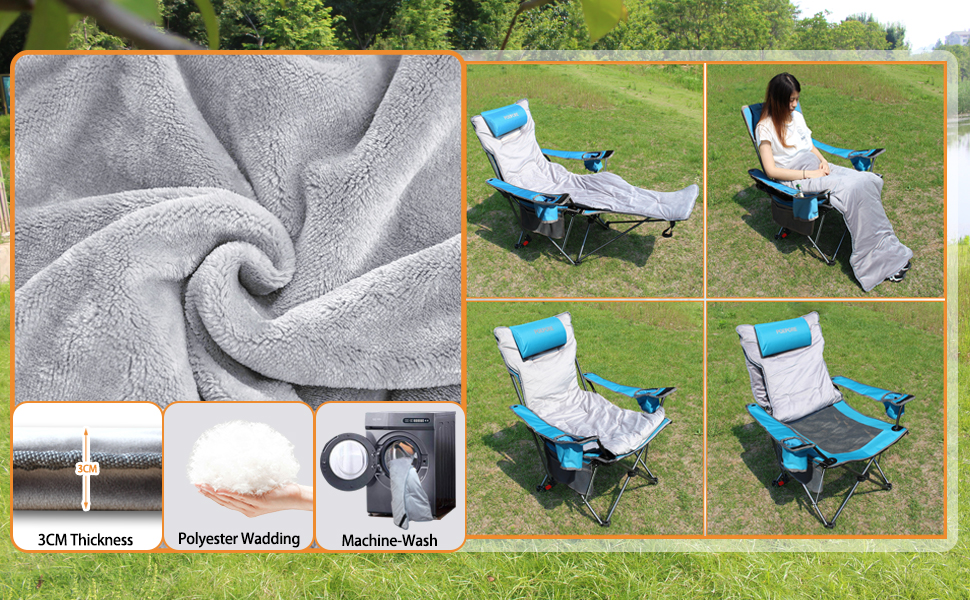 folding chair with foot rest