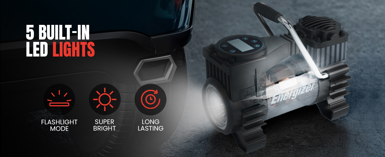 Small car air pump Quick-fill tire inflator Roadside emergency tire pump Quiet air compressor
