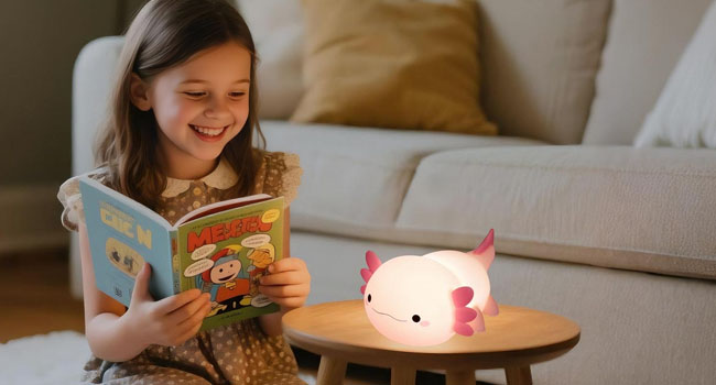 pink axolotl lamp