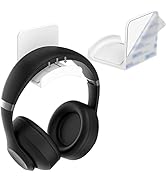 HomeMount Headphone Stand Headset Holder - Adhesive Gaming Headphone Hanger Hook Desk Mount for M...