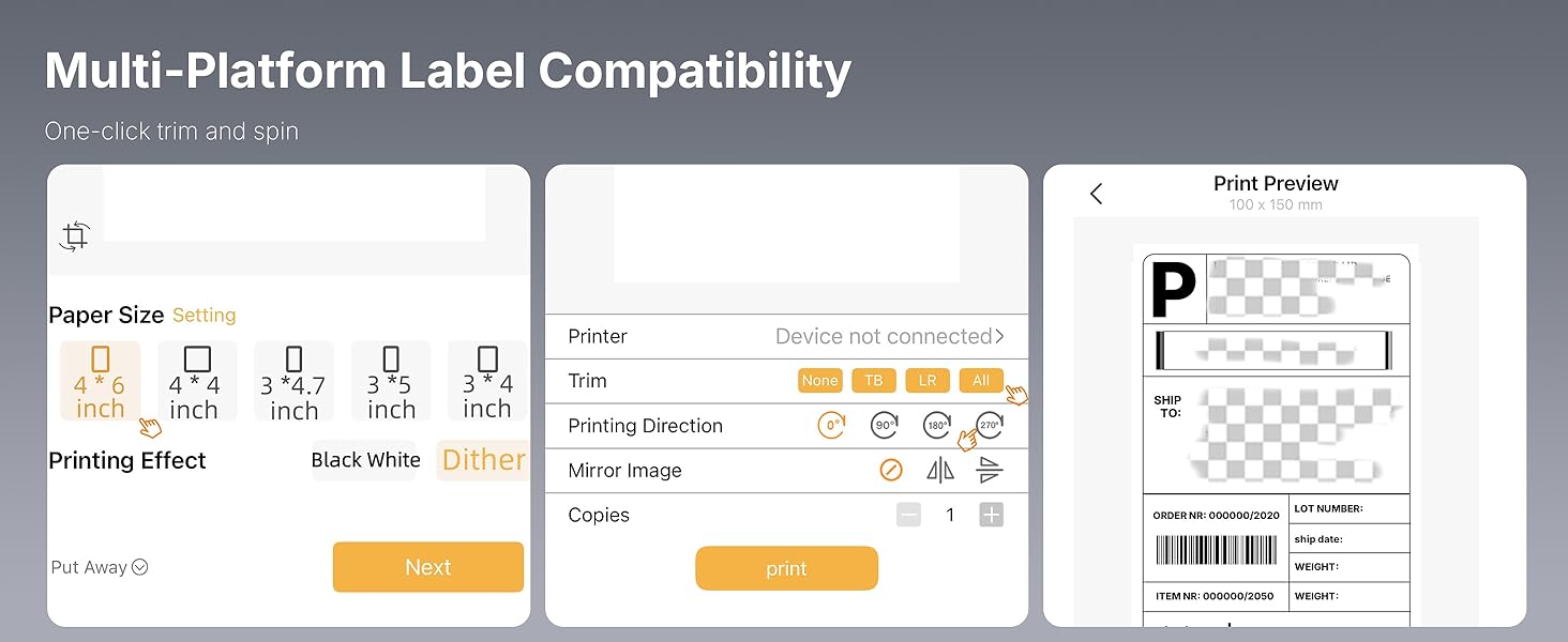 Bluetooth Thermal Label Printer