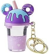 YOU WIZV Donut Keychain, Boba Tea Kawaii Cute Accessories for Backpacks, Comfort Liquid Keychain ...