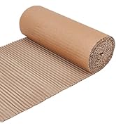 BENECREAT 78.7 x 8.7 Inch Brown Single Face Corrugated Cardboard Roll, Corrugated Wrap Paper for ...
