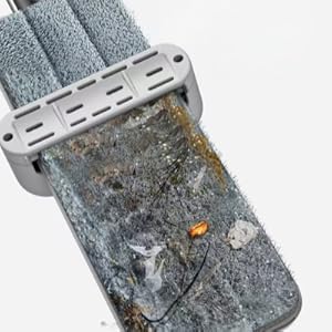 Simply push and pull up and down to clean the mop.