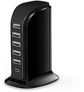 Charger Block 6 in 1 Upoy, 30W USB C Charger 3A, Charging Hub with 5 USB Ports(Shared 6A) for Mul...
