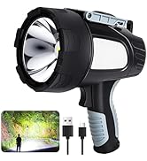 Rechargeable Spotlight Flashlight, 900,000 Lumens Brightest LED Spotlight with Cob Light Bright 6...