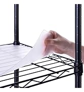 Poofzy Wire Shelf Liner 18 x 48, Set of 5 Shelf Liners for Wire Shelving Plastic Non-Adhesive for...