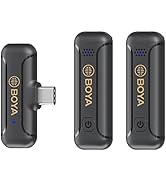 BOYA Wireless Lavalier Microphone for Android USB-C Phone Plug Play External Type C Microphones f...