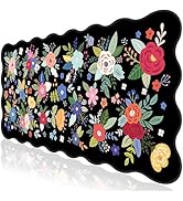 L-SPOUTTO Floral Mouse Pad,Botanical Desk Mat XXL Large Wave Design Gaming Mousepad,35.4x15.7in N...