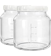 Qianfenie 2 Pack 79 Oz Glass Jars with Lids, 100% Airtight and Leak-proof Half Gallon Mason Jar, ...