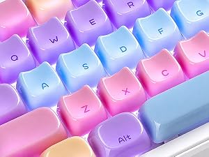 Clear keycaps Set,Translucent Keyboard keycaps,Jelly Key caps