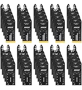 AIFICUT 50pcs Wood Plastics Metal Multitool Blades Titanium oscillating Saw Blades Quick Release ...