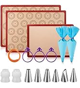Macaron silicone baking mats - Macaroon Baking suppliers 1 Quarter Sheet + 2 Half Sheet Macaron B...