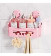 LEVERLOC Shower Caddy Suction Cup, Shower Organizer Removable Bathroom Shelf, Storage Suction Pow...