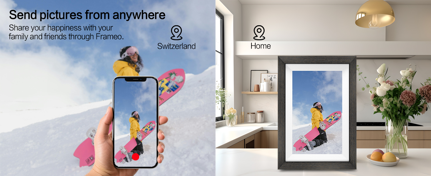 frameo 10.1 inch smart wifi digital photo frame