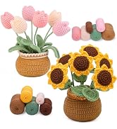 kgxulr Combination Crochet Kit, Knitting Kit for Beginner, Crochet Starter Kit for Complete Begin...