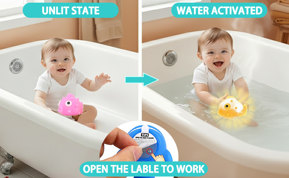 Light Up Floating Rubber Animal Toys