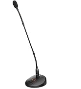 BOYA Desktop Gooseneck Condenser Microphone 18" Podium Microphones with Mute Button LED Indicator...
