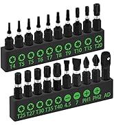 SWANLAKE 20PCS Tamper Resistant Star Bit Set,Torx Bit Set, Impact Grade Security Torx Bits Set,1/...