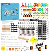 Sntieecr 276PCS DC Motor Kit, Mini Electric Circuit Kit for DIY Science Projects with Motors, LED...