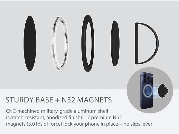 STURDY BASE + N52 MAGNETS
