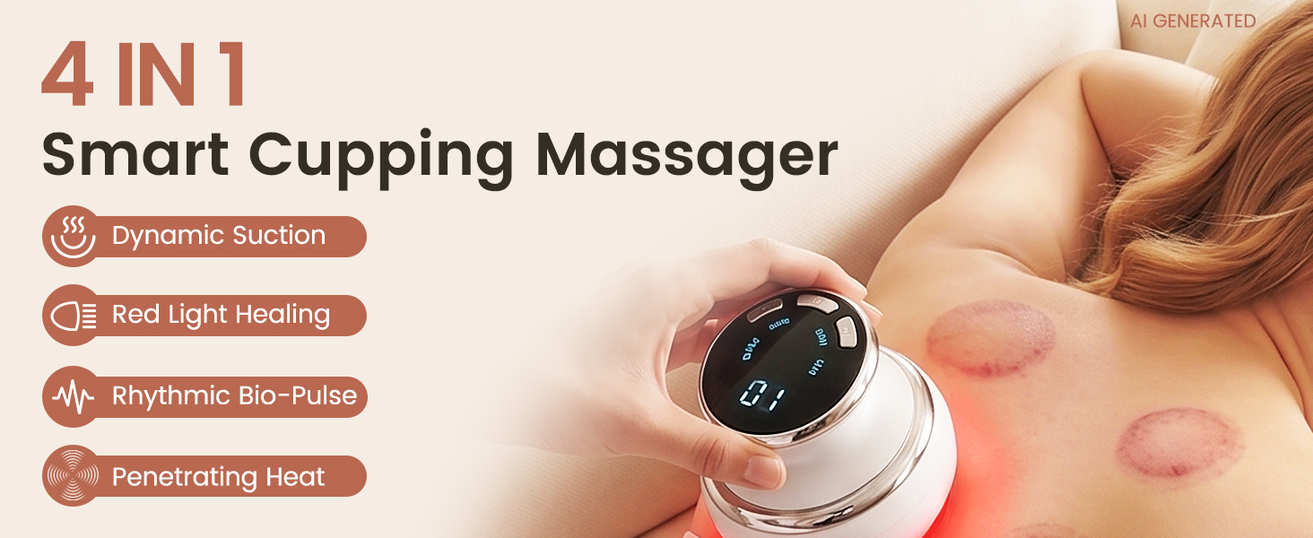 Smart Cupping Massager,Cellulite Massager , Body Sculpting Device, Lymphatic Drainage Massager
